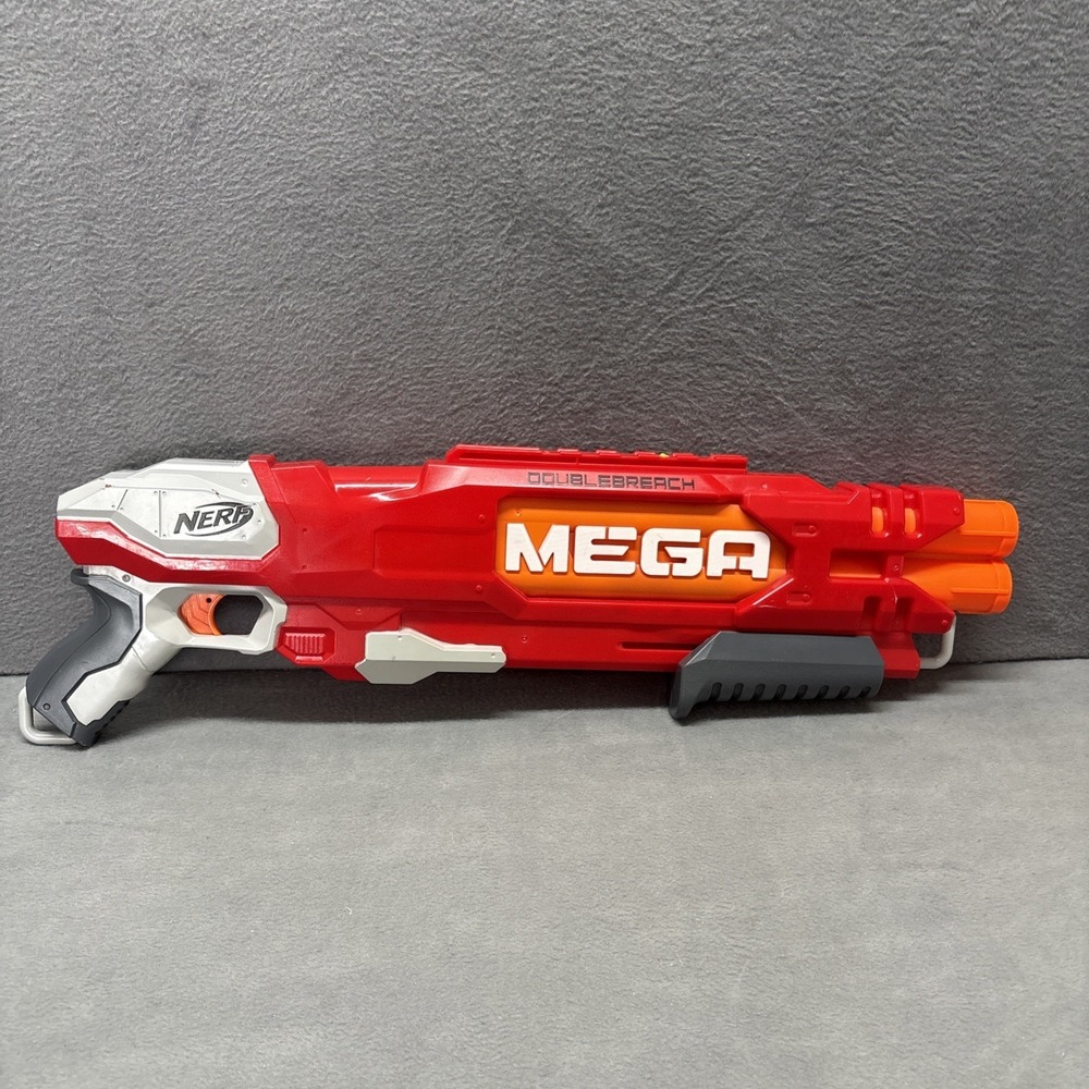 NERF B9597F07 N-Strike‎ Elite Mega DoubleBreach Blaster Tested Working Dart Red